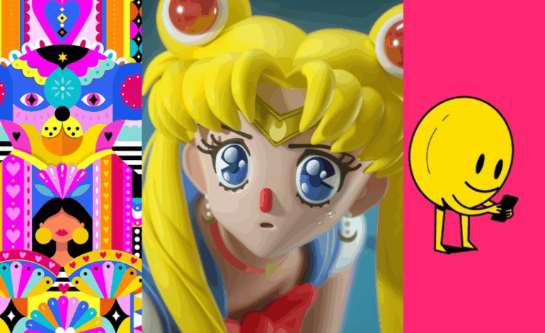 Foto especial con imágenes de @sallesgram, @elyelyilustracion y @grand_chamaco